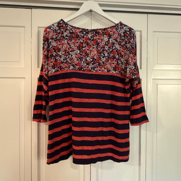 Anthropologie Postcard striped and floral blouse size large - Picture 10 of 10